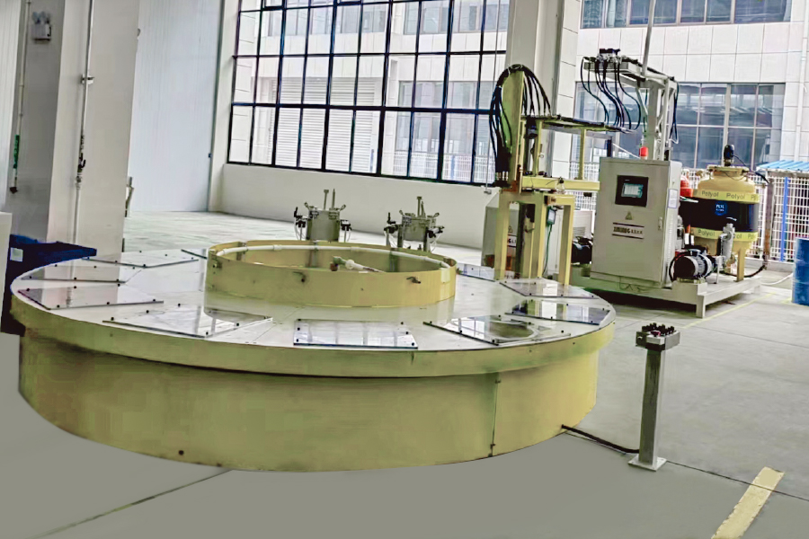 턴테이블 폼 분사 기계 생산 라인